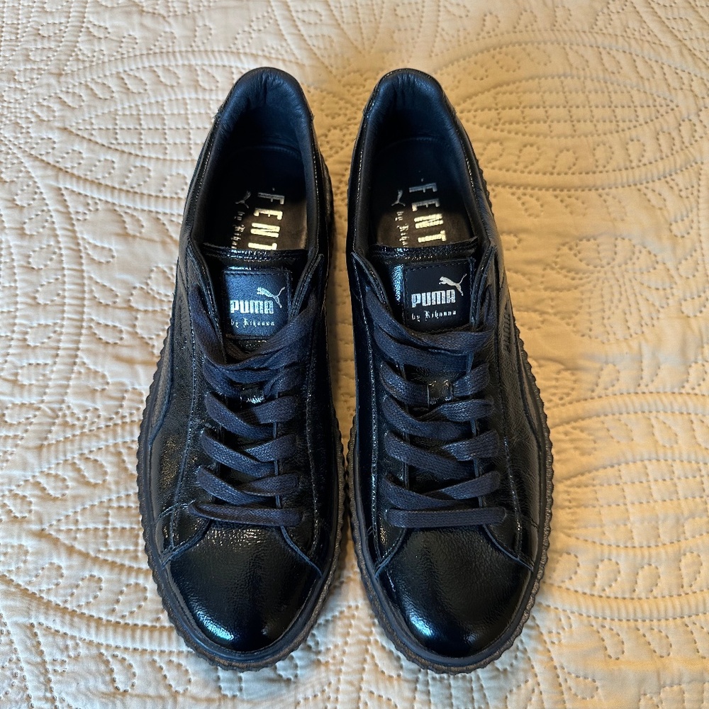 Fenty X Puma Creeper Wrinkled Patent Leather Sneaker - Picture 3 of 7